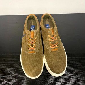 POLO MENS VELVET SHOES-OLIVE GREEN